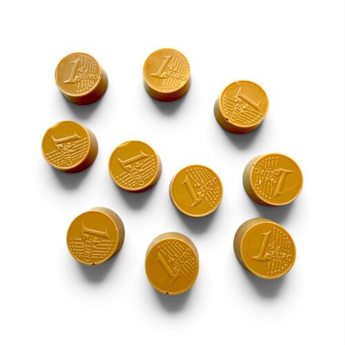 Gouden munt gevuld met hazelnootpraliné (6 stuks)